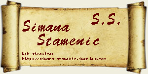 Simana Stamenić vizit kartica